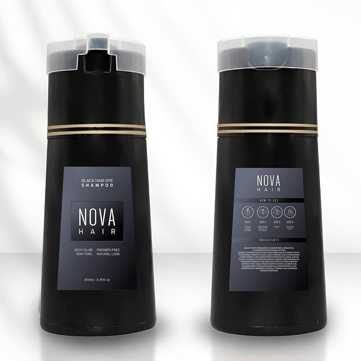 Shampoing Colorant Noir NOVA – Retrouver des cheveux noirs en quelques minutes