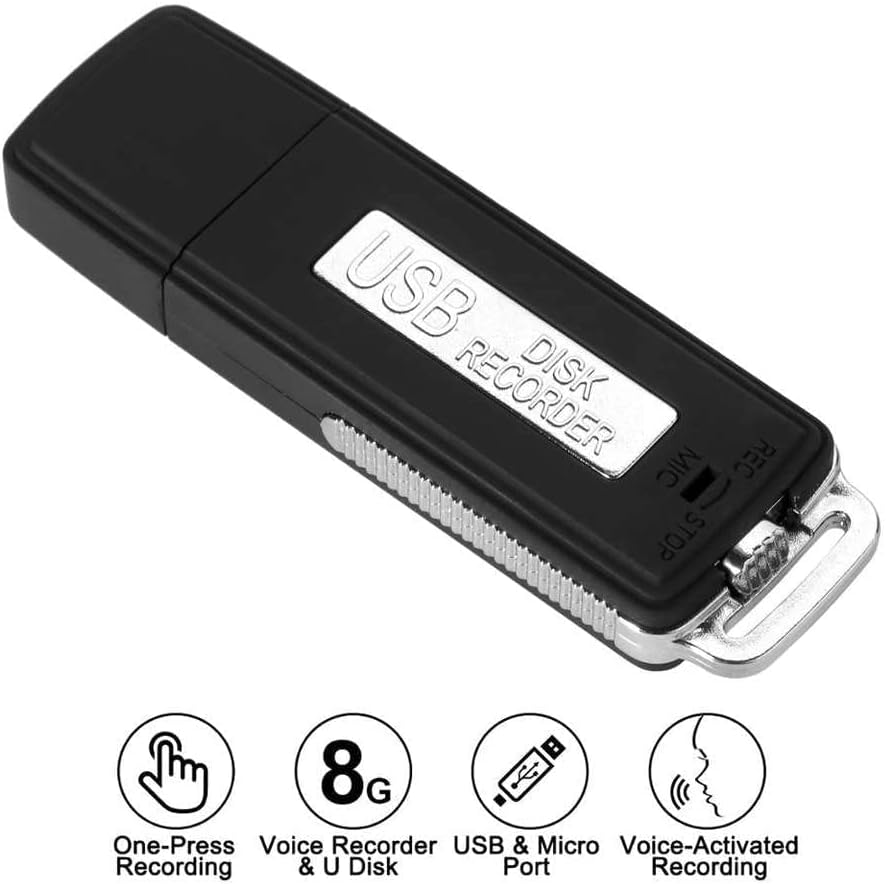 🎙️ Mini Enregistreur Vocal USB – Discret, Pratique, Facile à Utiliser Burkina