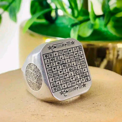 💍✨ Bague Sceau de Sulaymān – Symbole de Sagesse, de Pouvoir et de Protection.
