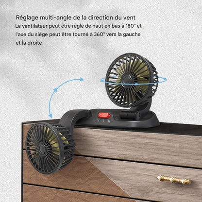 Ventilateur de refroidissement universel à double tête.