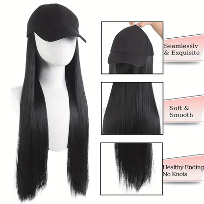 Casquette avec Perruque longueur 66,04 cm.