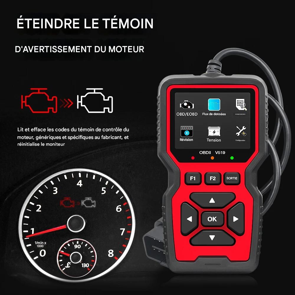 Le lecteur de code standard professionnel V519 OBD2.