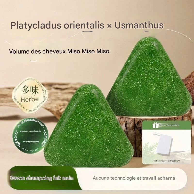 shampooing solide Seven Green “naturel & anti-chute”.