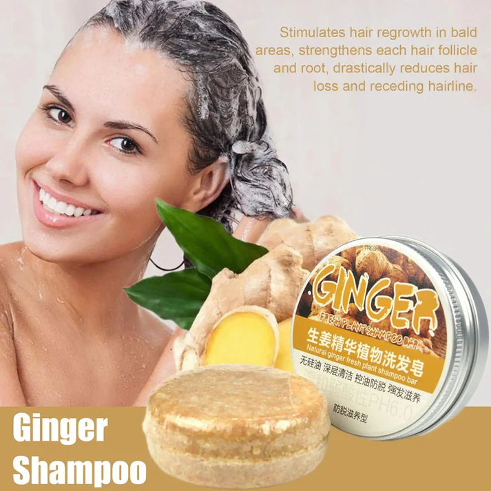 Savon shampooing révolutionnaire au gingembre.