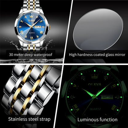 OLEVS Montre a miroir diamant 💎 pour hommes.