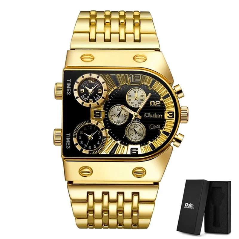 Oulm Oulm 9315 - Montre-bracelet à quartz pour hommes + boîte élégante. – CISHOP