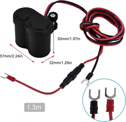 Chargeur USB Moto Avec Prise Allume-Cigare
