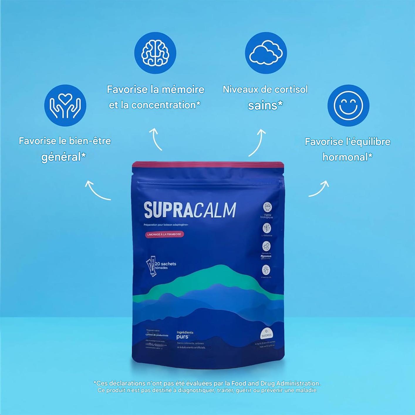 SUPRACALM – Boisson Anti-Stress Naturelle | Concentration & Énergie.