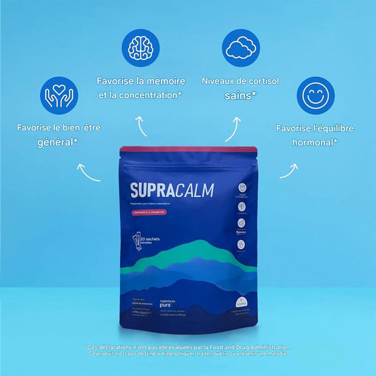 SUPRACALM – Boisson Anti-Stress Naturelle | Concentration & Énergie.
