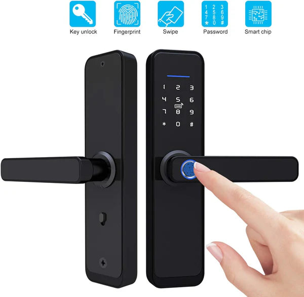 Serrure de porte biométrique intelligente.