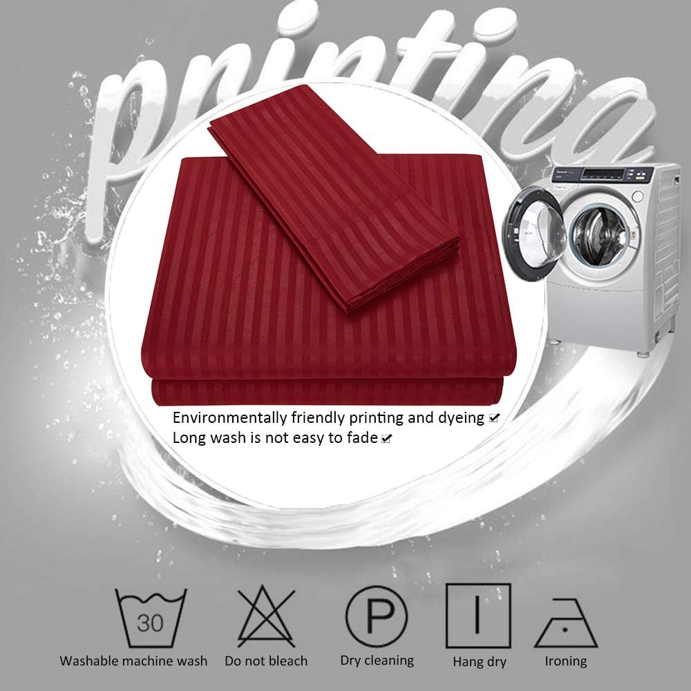 Draps de lit et taies d'oreiller en fibre froide pour lit double.