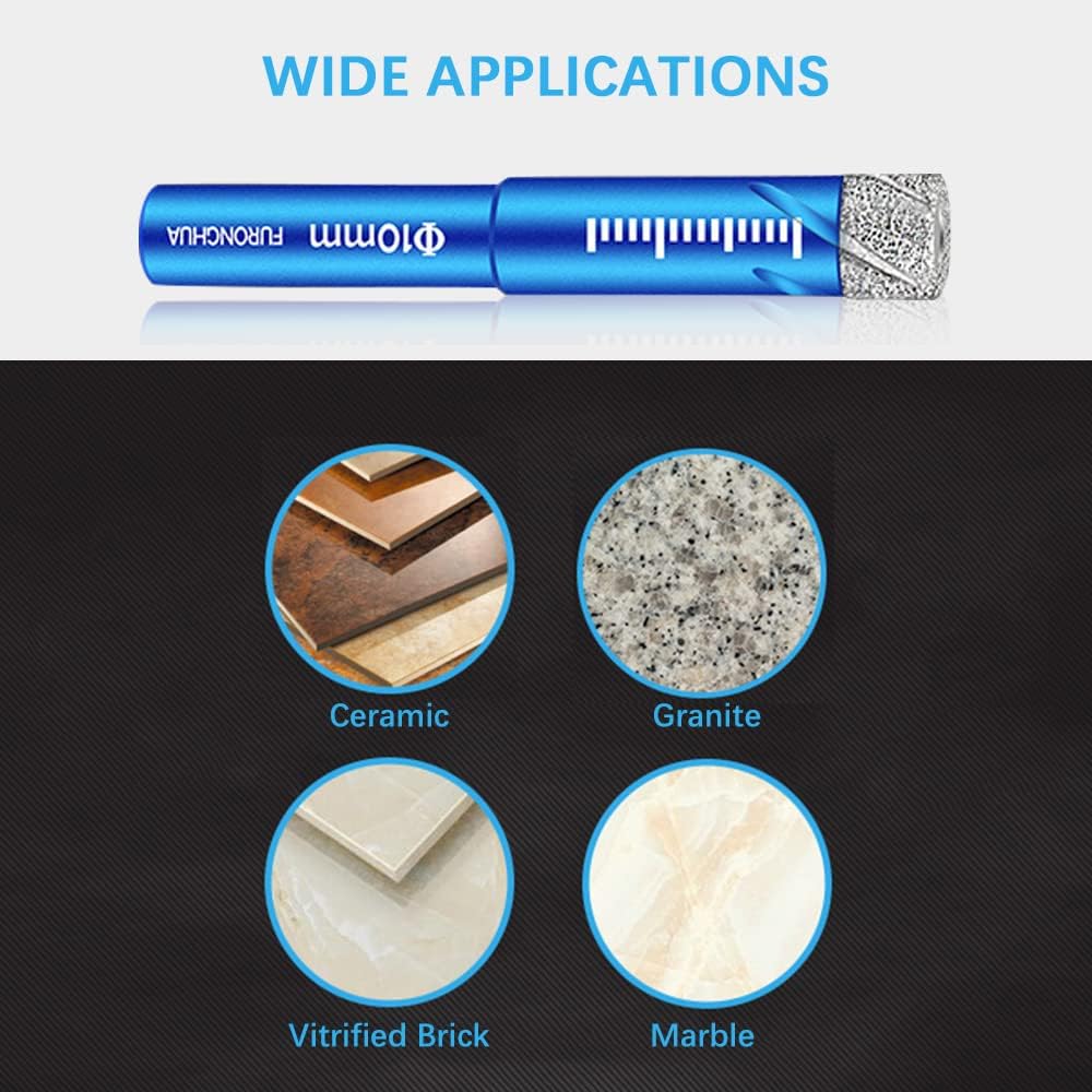 Lot de 6 Forets Diamant pour Carrelage.