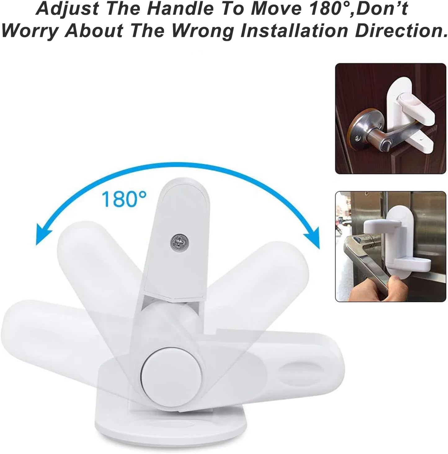 Serrure à Levier de Porte Universelle (2 Pack).