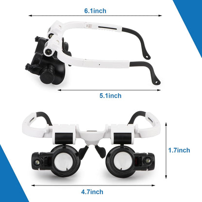 Loupes Professionnelles à Lentilles et Lumières LED.