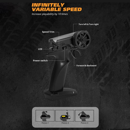 Voiture RC DRIFT 1:24 4x4 à l'échelle 1:24 avec télécommande.