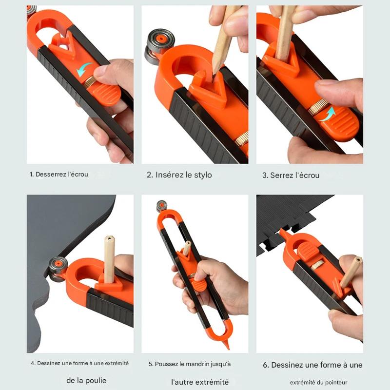 Règle de traçage de contour avec verrouillage