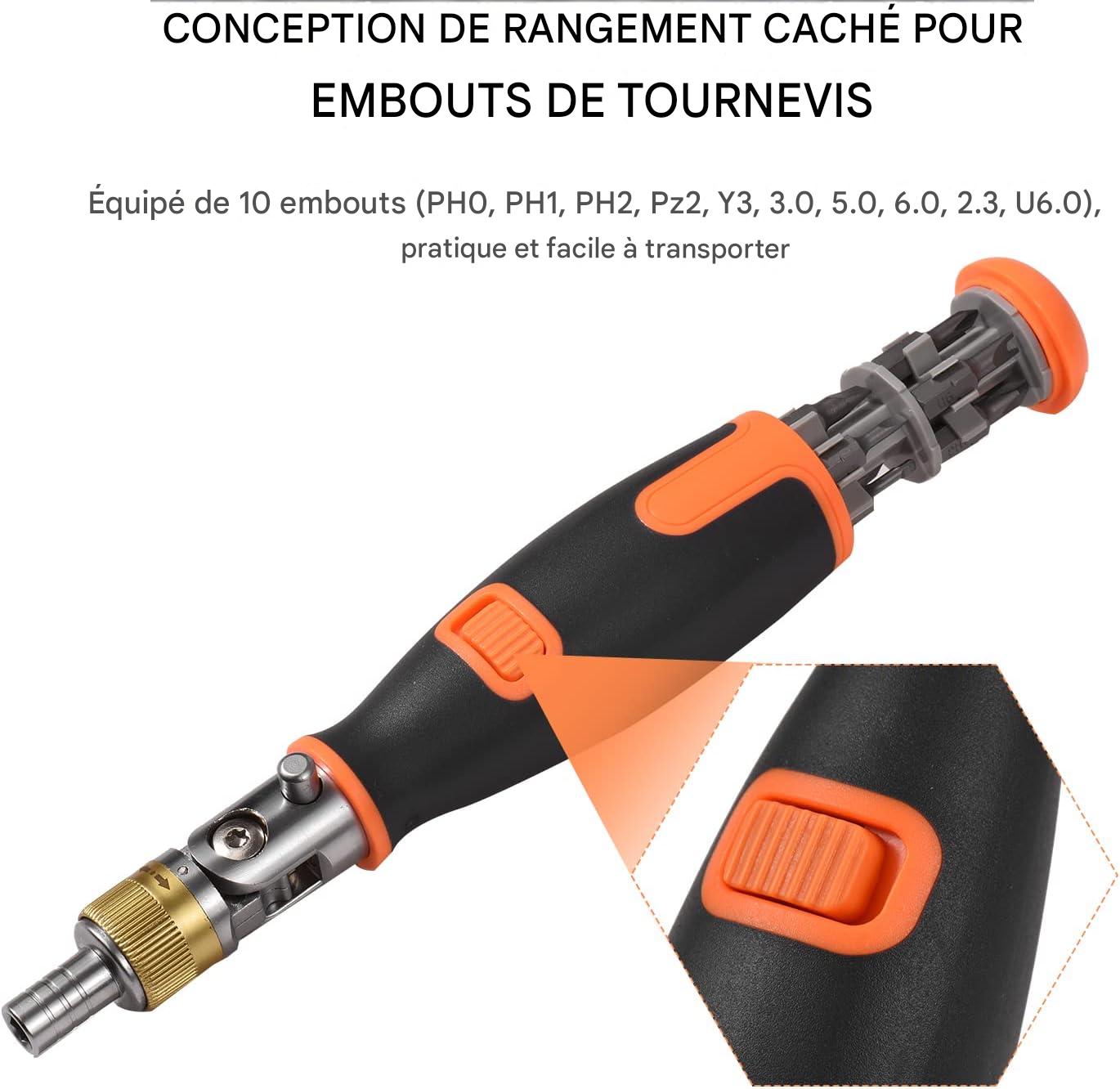 Tournevis Porte-Embout Multifonction –  Qui Remplace Plusieurs Tournevis
