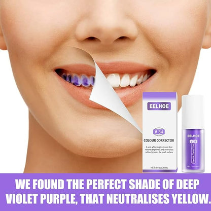 V34-Dentifrice blanchissant violet, élimine la fumée