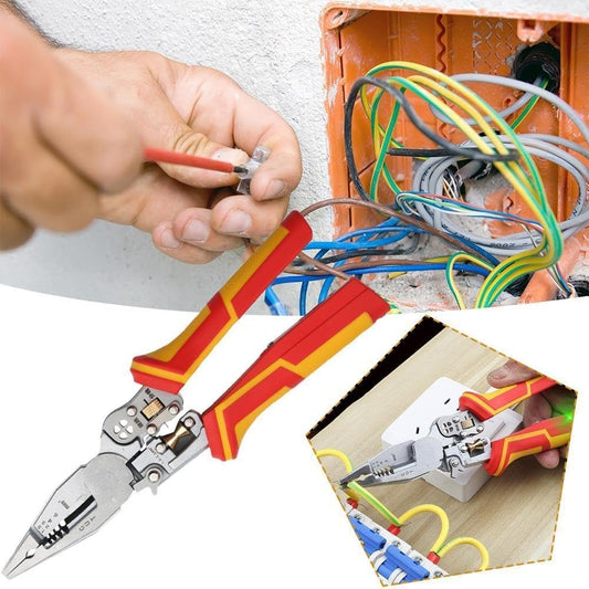 Pince Multifonction Électricien avec Détecteur de Tension Intégré.