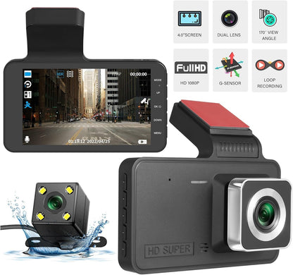Caméra Embarquée Double Objectif Full HD.