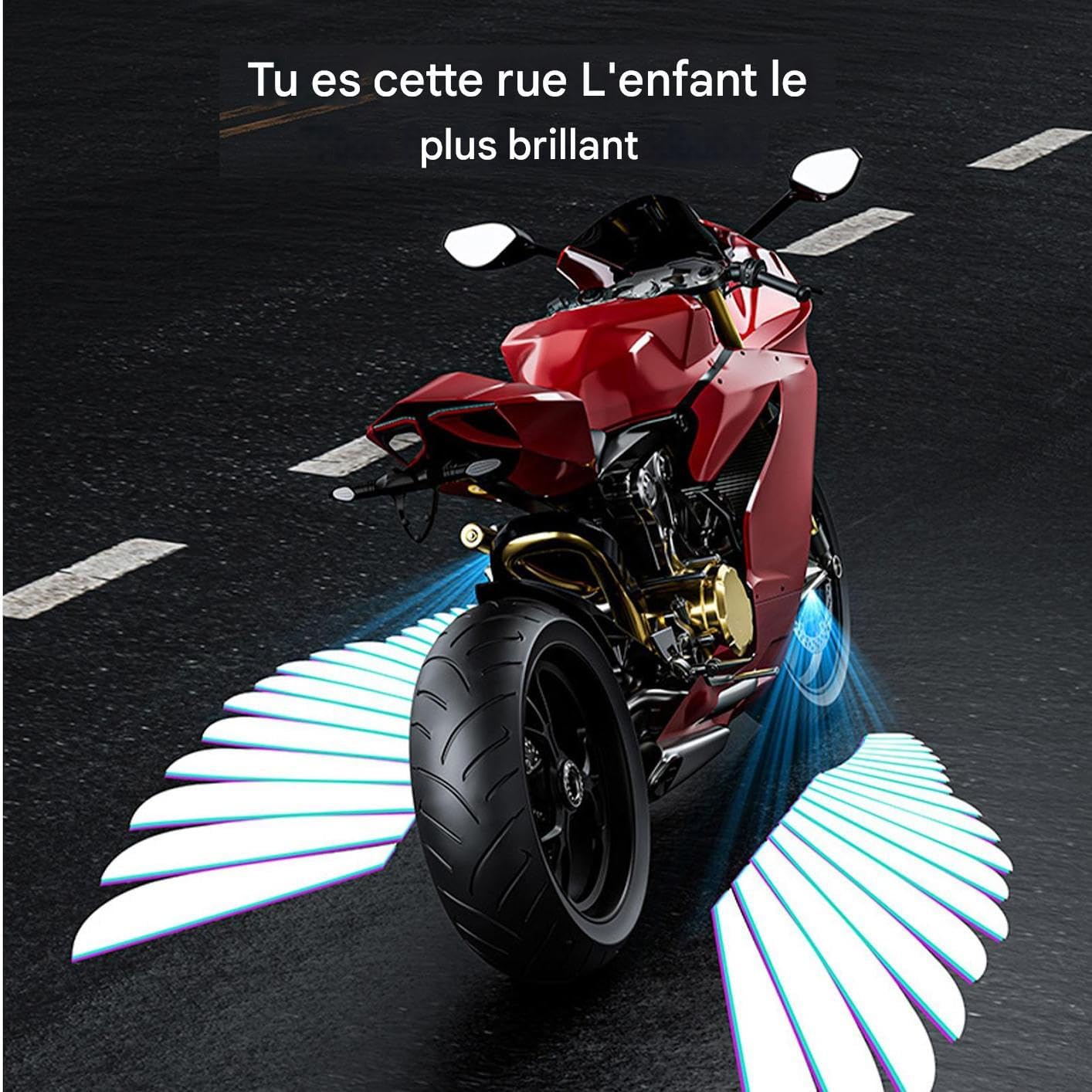 Lumière LED “Ailes d’Ange” pour Moto.