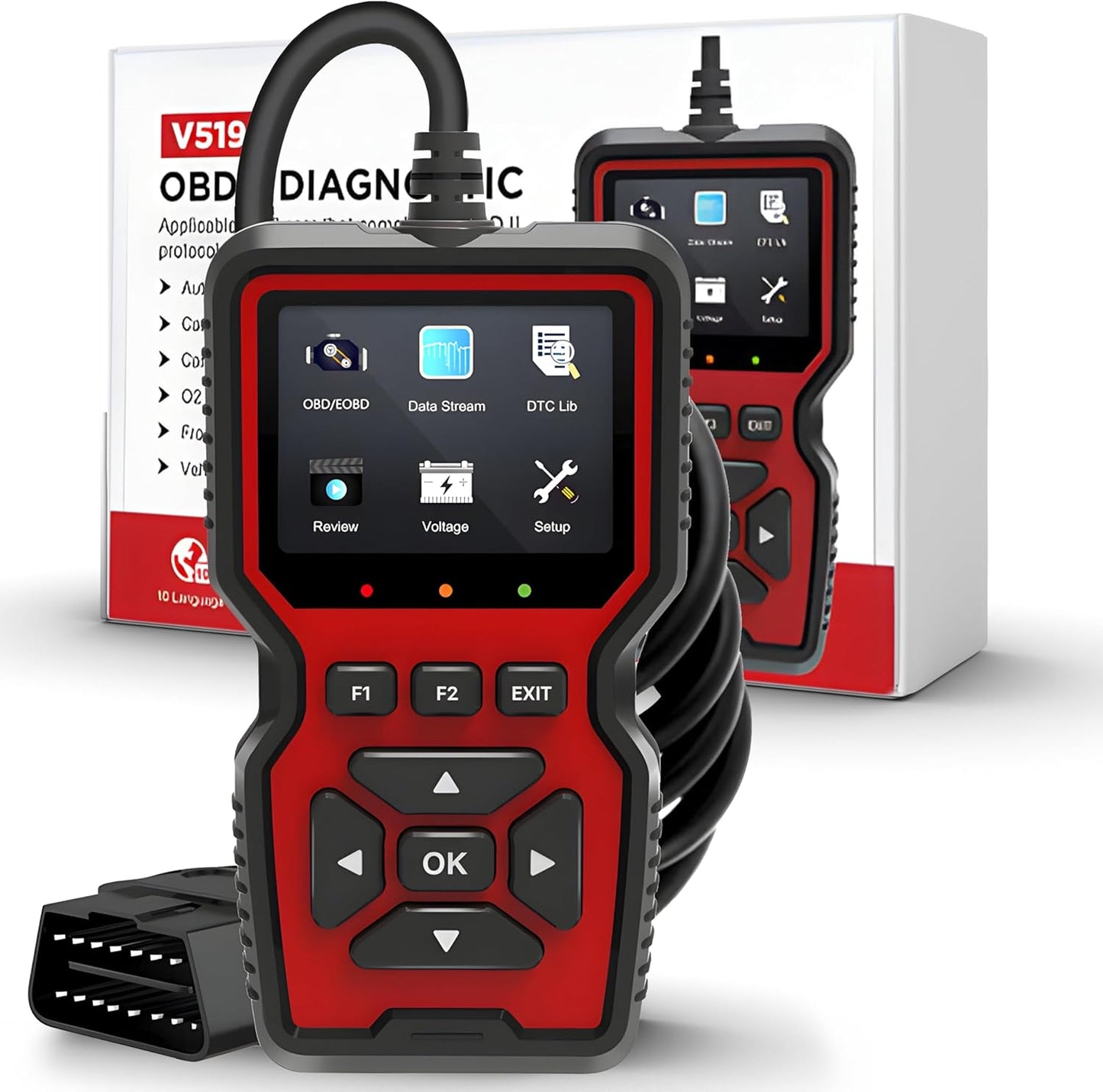 Le lecteur de code standard professionnel V519 OBD2.