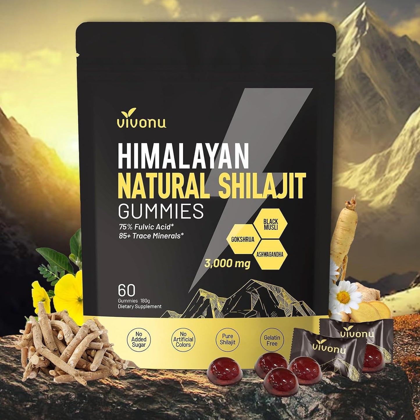 ⚡ HIMALAYAN NATURAL SHILAJIT GUMMIES – VITALITÉ AU QUOTIDIEN Burkina