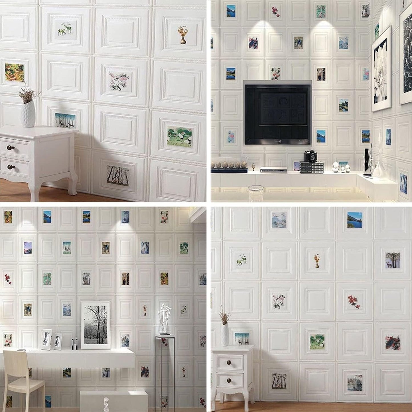 Pack de 8 papiers peints en mousse XPE autocollants