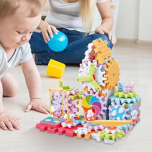 Jouets De Blocs De Construction D'engrenages Électriques.