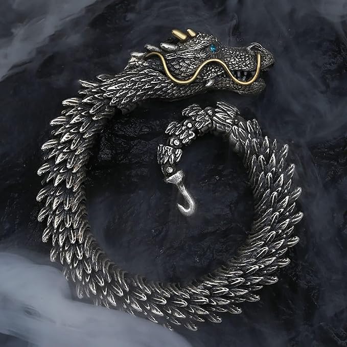 Bracelet Dragon Impérial - L’Élégance du Pouvoir Ancien.