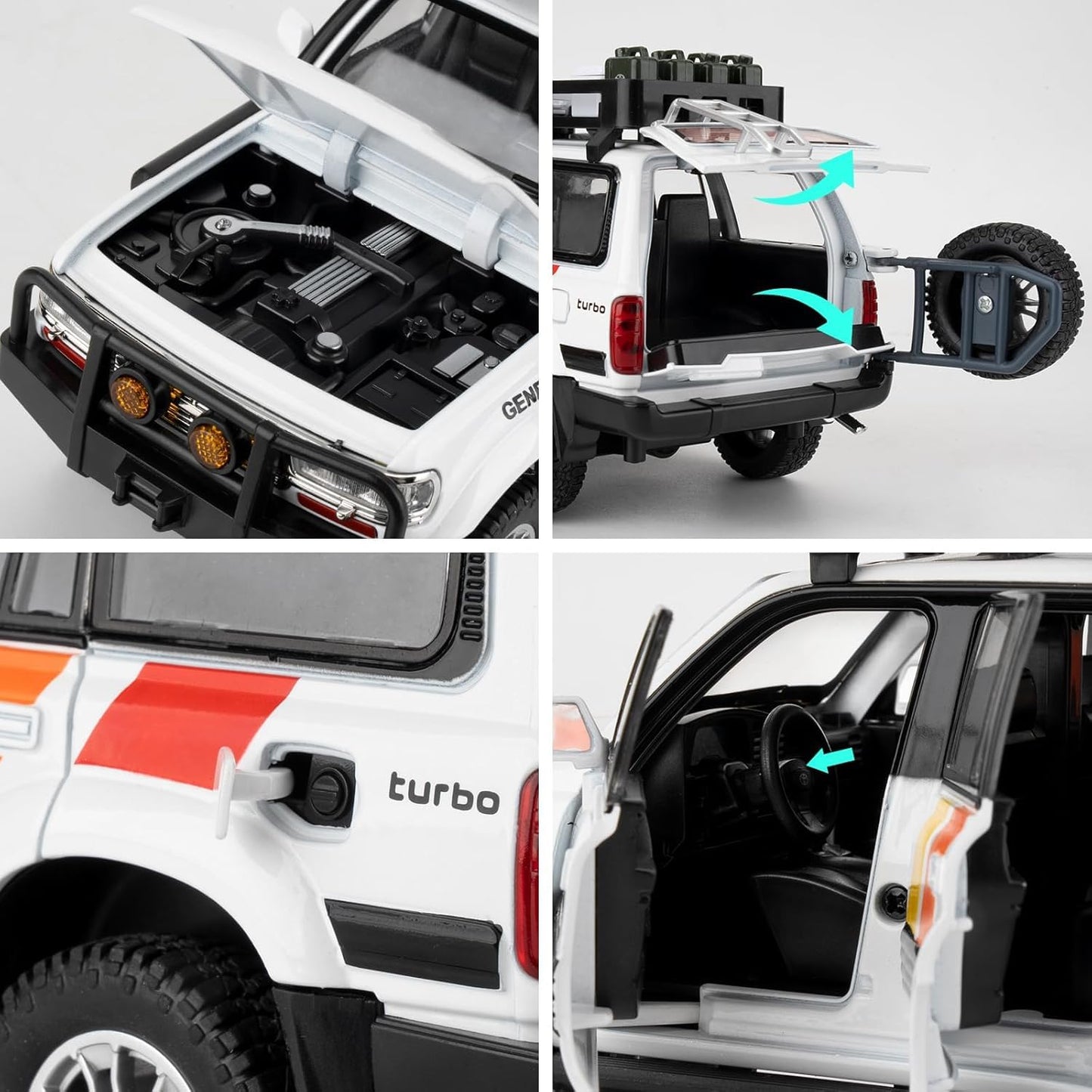 Toyota Land Cruiser 4x4 – Modèle miniature de collection Off-Road 🚙🔥