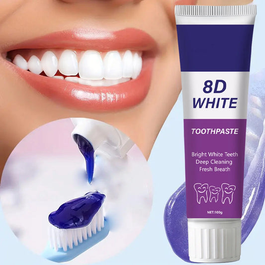 Dentifrice 8D White – Le Secret pour un Sourire Éblouissant