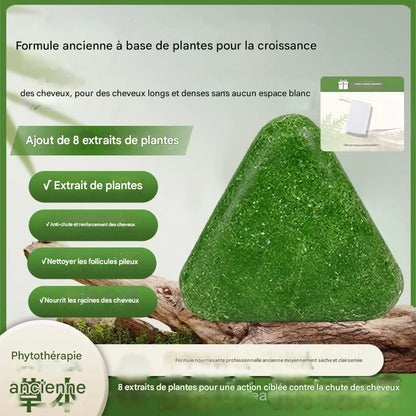 shampooing solide Seven Green “naturel & anti-chute”.