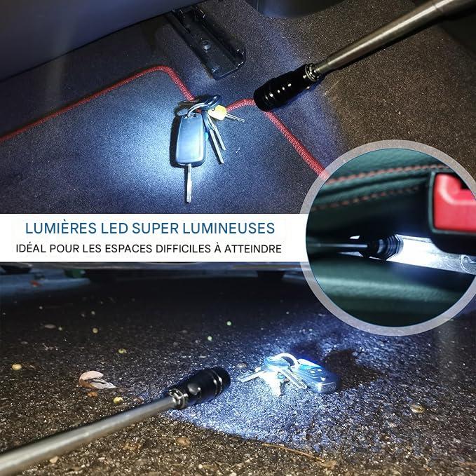 Lampe de Poche Multifonctionnelle Télescopique à 3 LED