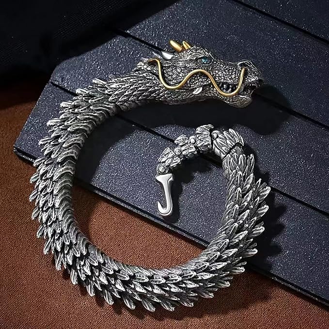 Bracelet Dragon Impérial - L’Élégance du Pouvoir Ancien.