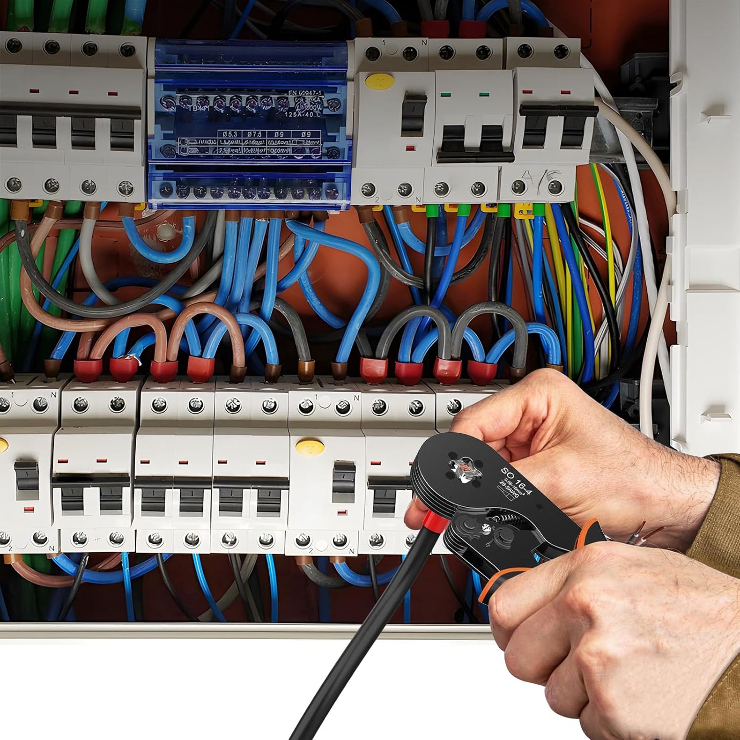 Kit d'outils de sertissage pour cosses de fil 1200 pcs.