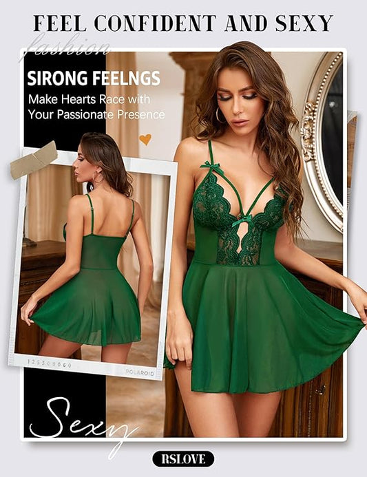 Chemise de nuit en dentelle.