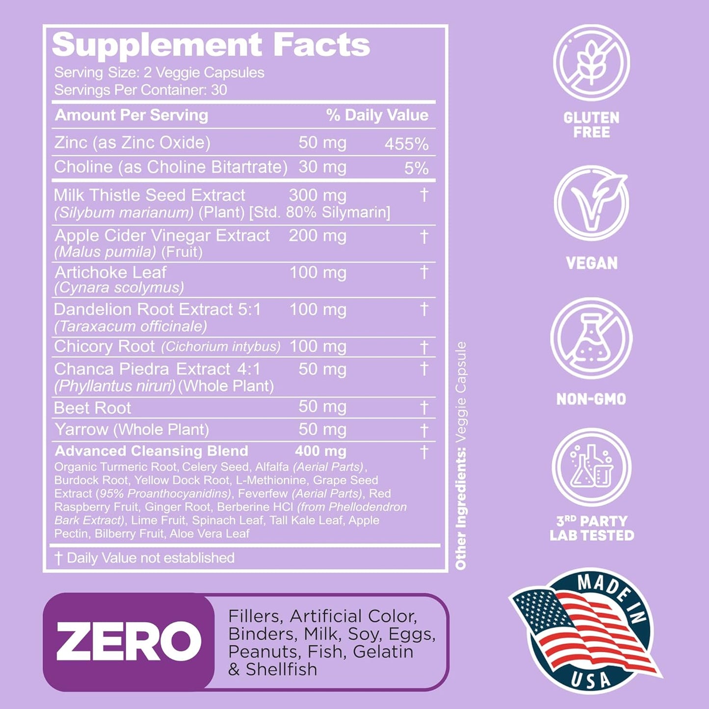 Capsules végétariennes pour nettoyer le foie et éliminer les toxines.