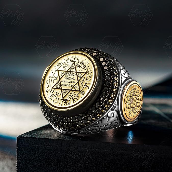 💍✨ Bague Sulaymān – Symbole de Sagesse, de Pouvoir et de Protection.
