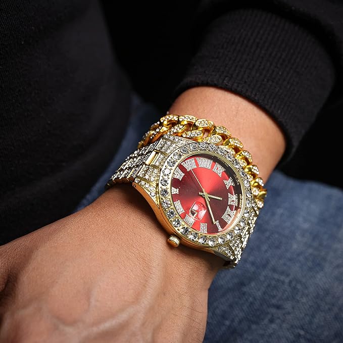 Collection exclusive de montres et de bracelets à maillons cubains pour les hommes et les femmes