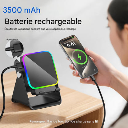 🎵📱 Support Téléphone avec Enceinte Bluetooth 5-en-1