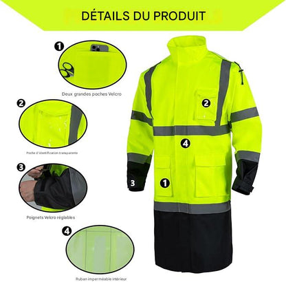 Vestes de pluie réfléchissantes imperméables.