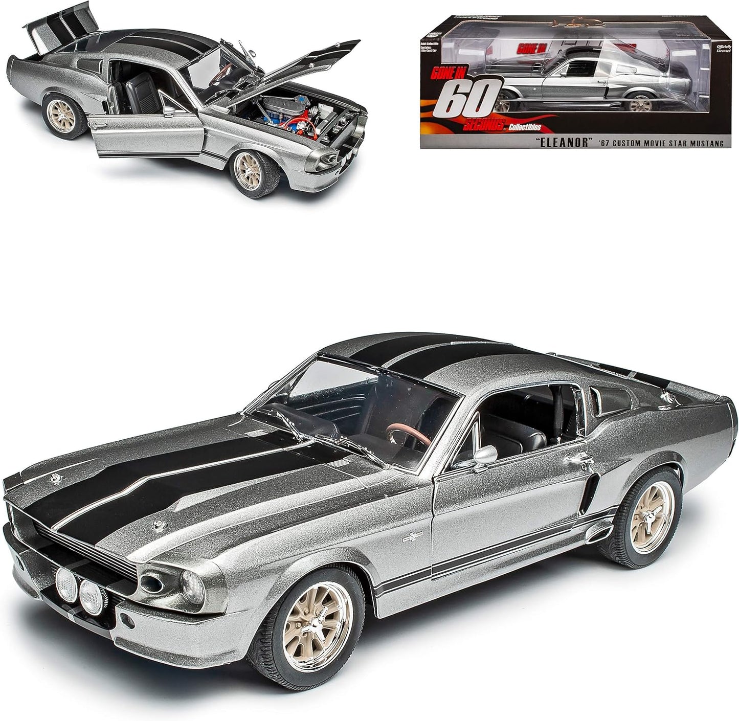 Miniature de Ford Mustang Shelby GT500 Eleanor à l'échelle 1:24
