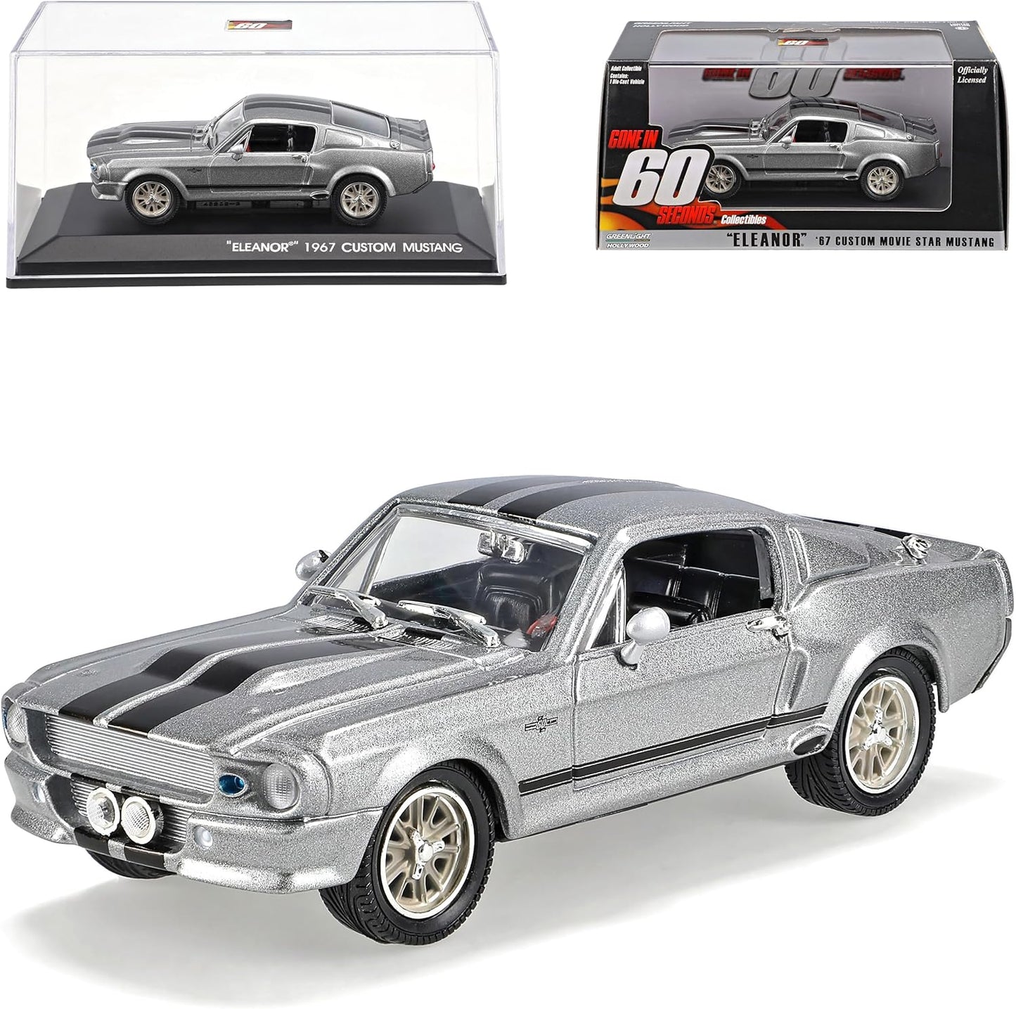 Miniature de Ford Mustang Shelby GT500 Eleanor à l'échelle 1:24
