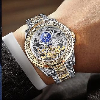 FORSINING Montre rétro de luxe pour homme.