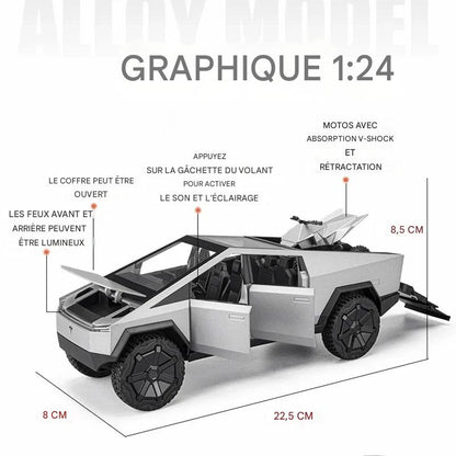 Modèle réduit Tesla Cybertruck à l'échelle 1:24.