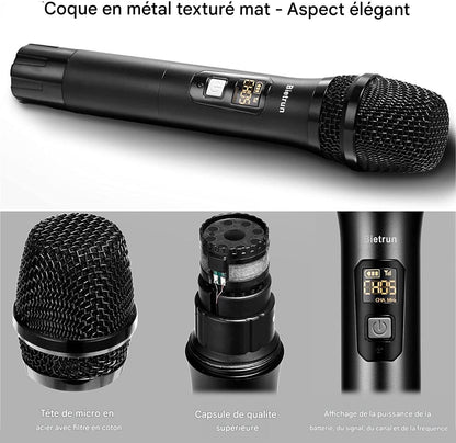 🎤 Microphone Sans Fil Bietrun – La Liberté de la Performance, La Clarté du Son 🎤