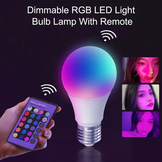 Ampoule LED RGB avec télécommande.