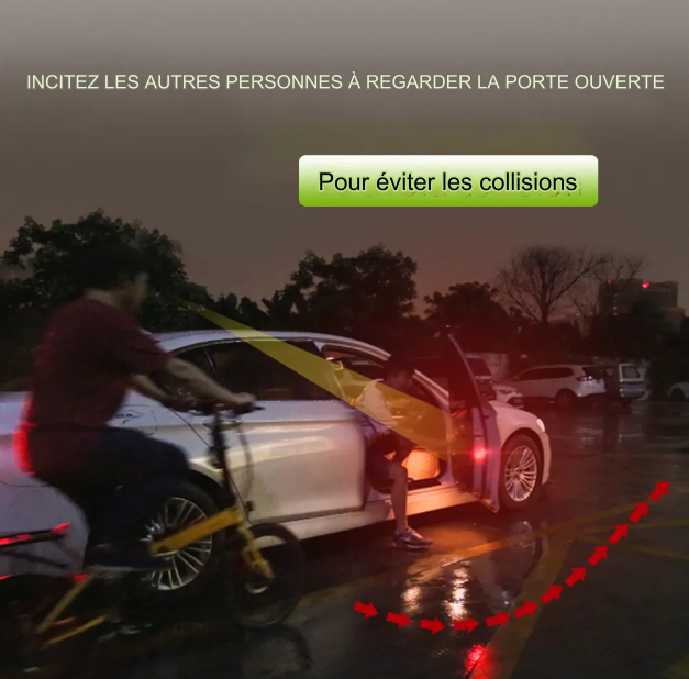 Voyant de sécurité LED pour porte de voiture.