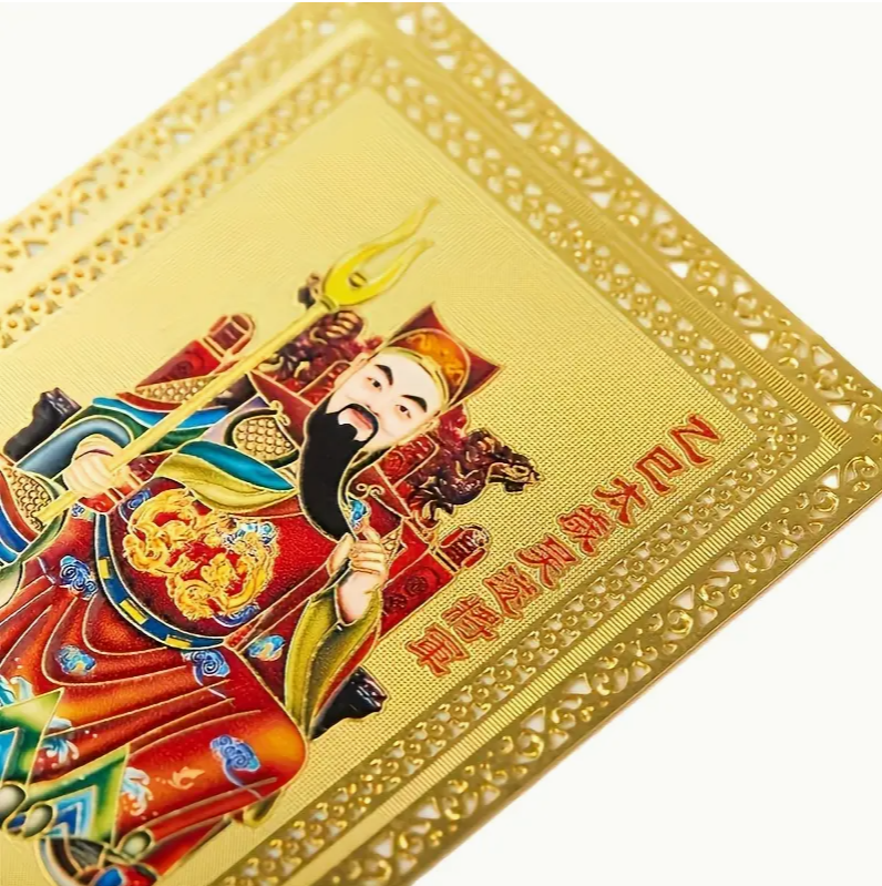 Cartes Amulettes Dorées Feng Shui.